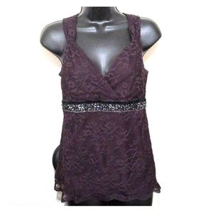 NY & Co. purple dressy tank top